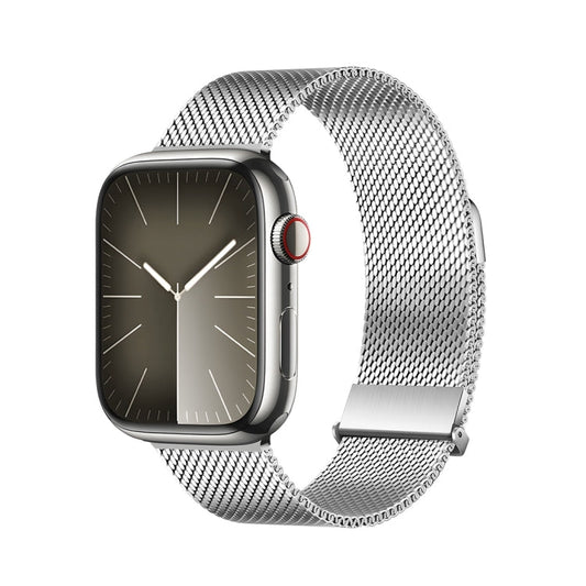 Rynx | For Apple Watch Series 9 45mm DUX DUCIS Milanese Pro Series Stainless Steel Band (Silver)
