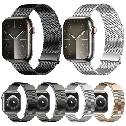 Rynx | For Apple Watch Series 9 45mm DUX DUCIS Milanese Pro Series Stainless Steel Watch Strap (Gold)