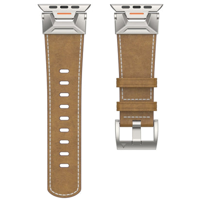 Rynx | For Apple Watch Series 7 45mm Mecha Style Leather Band (Light Brown)