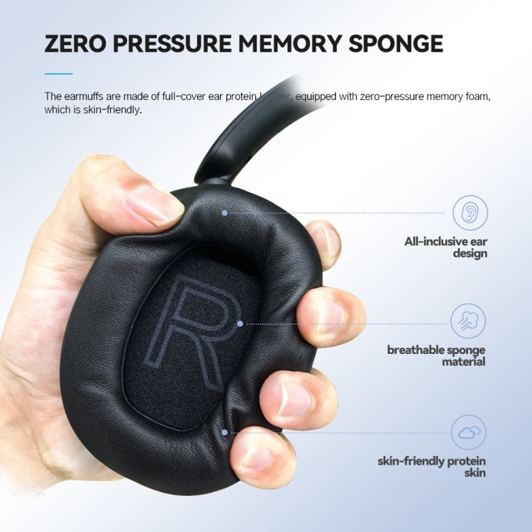 RYNX | Eking ANC Noise Canceling Wireless Gaming Low Latency Headband Wireless Bluetooth Headphones, With 2.4G(Black)