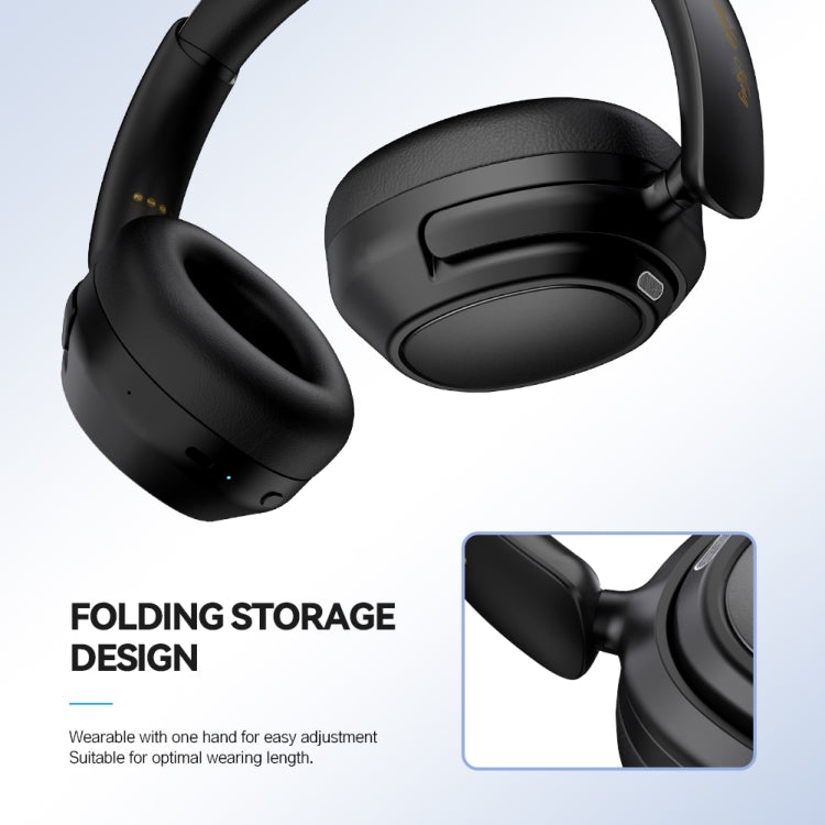 RYNX | Eking ANC Noise Canceling Wireless Gaming Low Latency Headband Wireless Bluetooth Headphones, With 2.4G(Black)