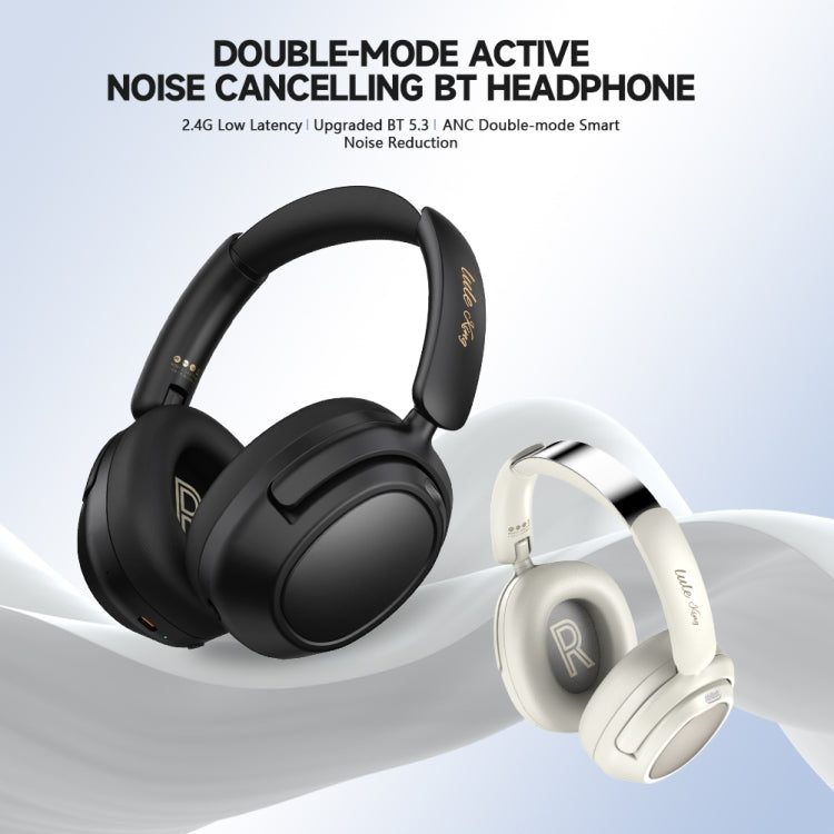 RYNX | Eking ANC Noise Canceling Wireless Gaming Low Latency Headband Wireless Bluetooth Headphones, With 2.4G(Black)