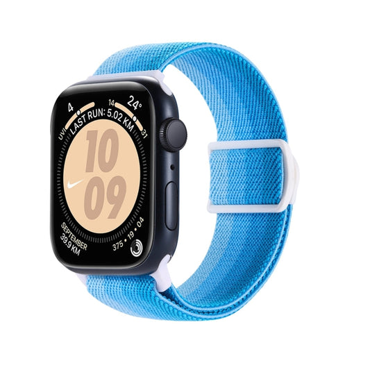 Rynx | For Apple Watch Series 9 45mm Carbon Fiber Texture Snap-Buckle Nylon Watch Strap (Gradient Blue)