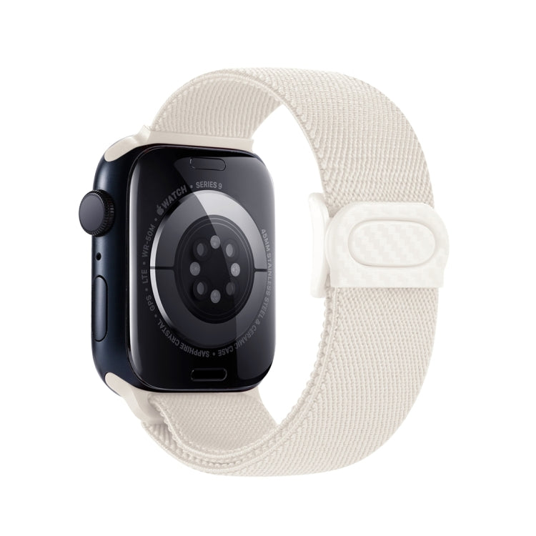Rynx | For Apple Watch Series 5 40mm Carbon Fiber Texture Snap Closure Nylon Watch Band (Starlight)