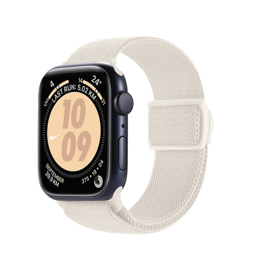 Rynx | For Apple Watch Series 5 40mm Carbon Fiber Texture Snap Closure Nylon Watch Band (Starlight)