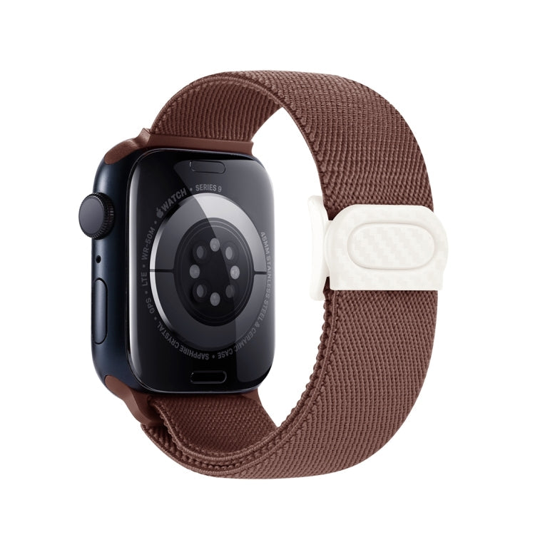 Rynx | For Apple Watch Series 5 40mm Carbon Fiber Texture Snap Buckle Nylon Watch Strap (Smoke Purple)