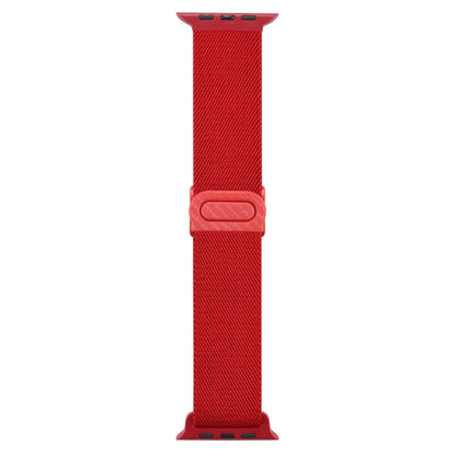 Rynx | For Apple Watch Series 4 40mm Carbon Fiber Texture Snap-Buckle Nylon Watch Band (Red)