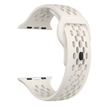 Rynx | For Apple Watch Series 9 45mm Oval Holes Fluororubber Strap (Starlight)