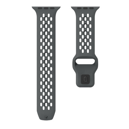 Rynx | For Apple Watch Series 8 45mm Oval Holes Fluororubber Band (Dark Gray)