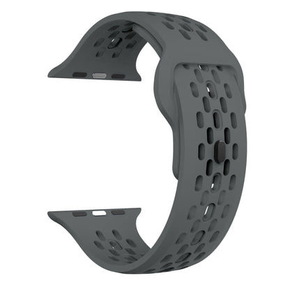 Rynx | For Apple Watch Series 8 45mm Oval Holes Fluororubber Band (Dark Gray)