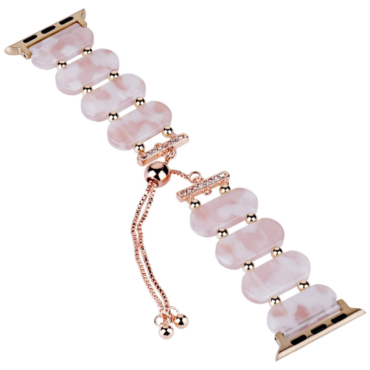Rynx | For Apple Watch SE 2023 40mm Resin Telescope Chain Watch Band (Pink Flower)