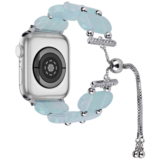 Rynx | For Apple Watch Series 9 45mm Resin Telescope Chain Watch Strap (Ice Blue)