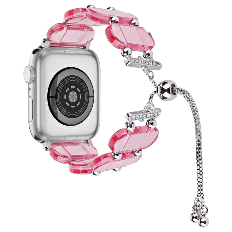 Rynx | For Apple Watch Series 9 41mm Resin Retractable Chain Watch Band (Pink)