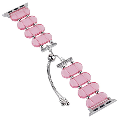 Rynx | For Apple Watch Series 9 41mm Resin Retractable Chain Watch Band (Pink)