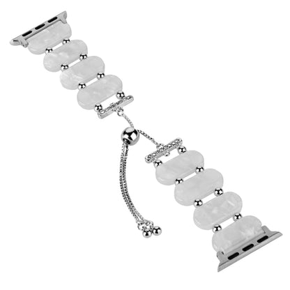 Rynx | For Apple Watch SE 2022 40mm resin retractable chain watch strap (Pearl White)