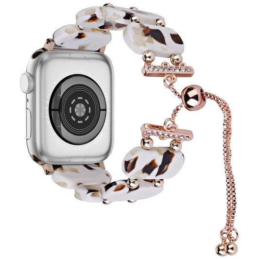Rynx | For Apple Watch Series 5 40mm Resin Telescope Chain Watch Band (Nougat)