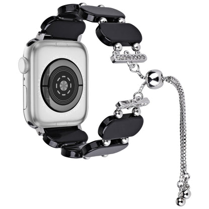 Rynx | For Apple Watch Series 4 44mm Resin retractable chain watch band (Black)