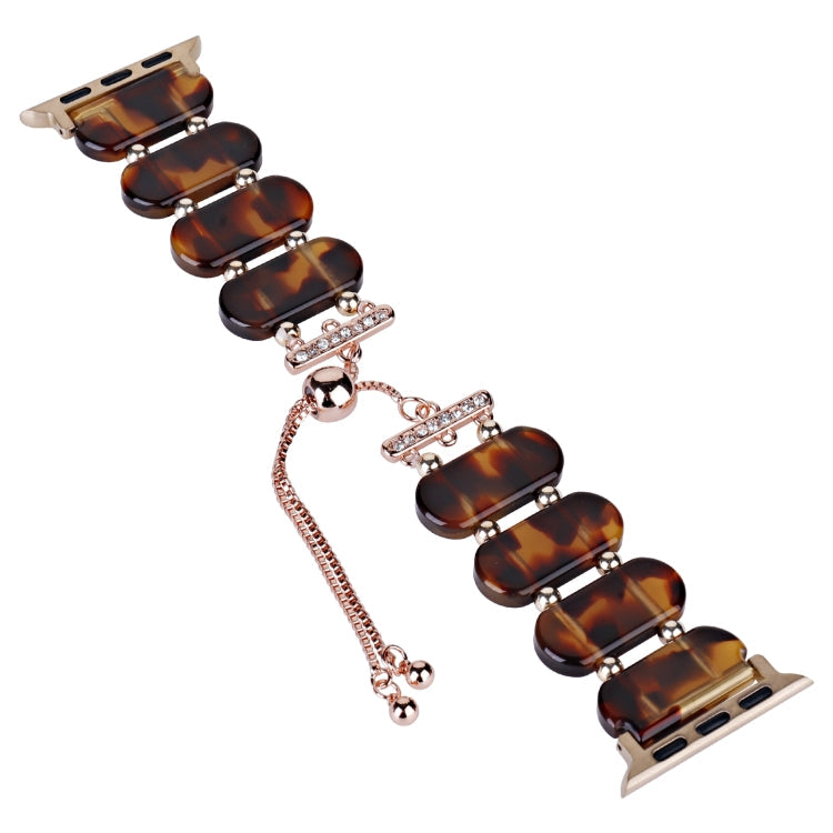 Rynx | For Apple Watch 42mm Resin Retractable Chain Watch Band (Tortoiseshell)