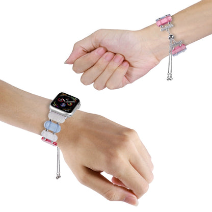 Rynx | For Apple Watch Series 5 40mm Resin Telescope Chain Watch Band (Nougat)