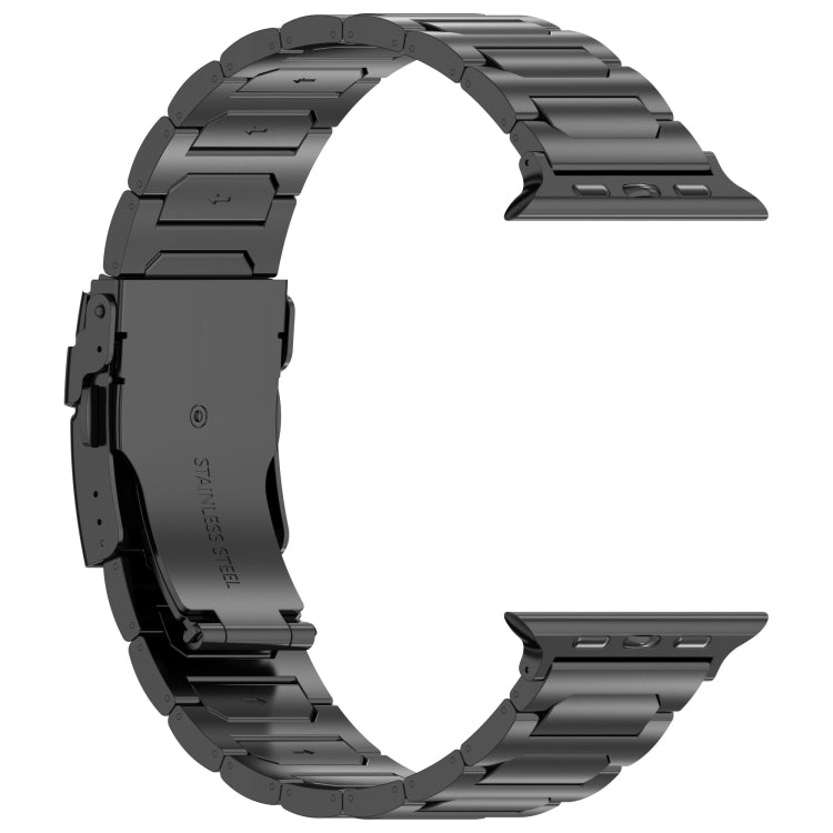 Rynx | For Apple Watch Series 8 45mm I-shaped Titanium Metal Bracelet (Black)