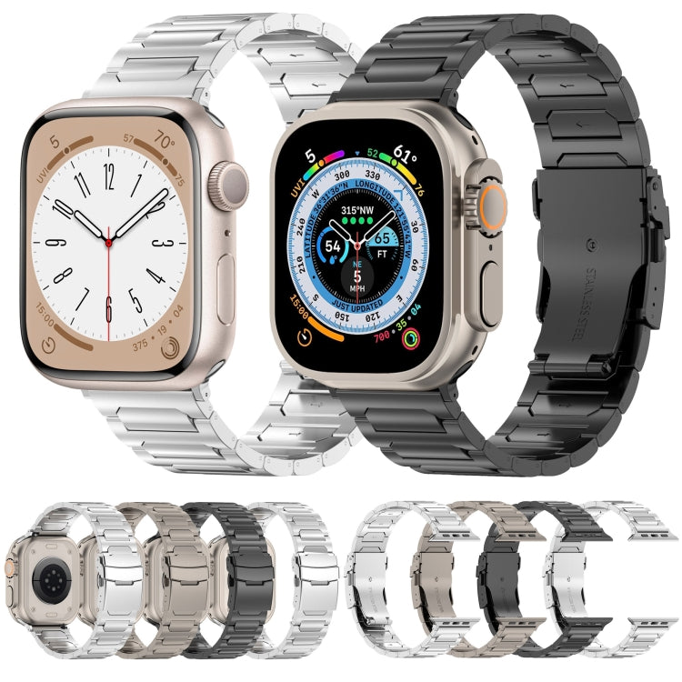 Rynx | For Apple Watch Series 7 45mm I-shaped Titanium Metal Watch Band (Mirror Silver)