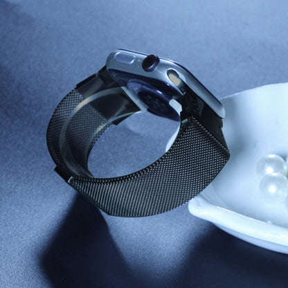 Rynx | For Apple Watch Series 7 45mm Mecha Style Milanese Metal Bracelet (Titanium Grey)