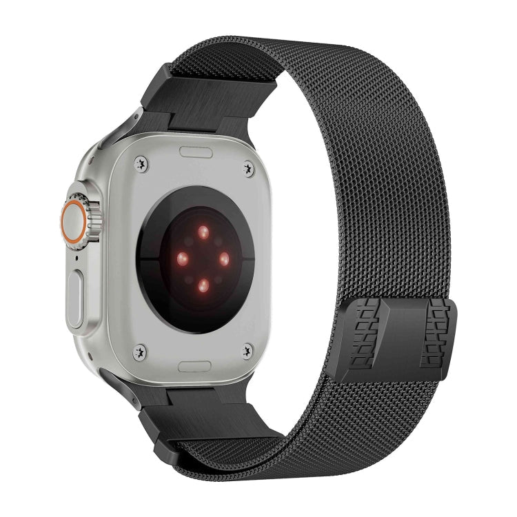 Rynx | For Apple Watch Series 7 45mm Mecha Style Milanese Metal Bracelet (Titanium Grey)