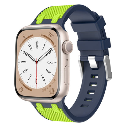 Rynx | For Apple Watch Series 8 45mm Oak Silicone Watch Strap (Blue Lime)