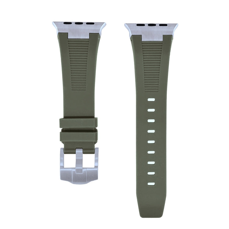 Rynx | For Apple Watch Series 9 45mm Loners Liquid Silicone Watch Strap (Titanium Green)