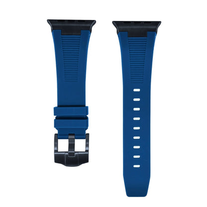 Rynx | For Apple Watch Ultra 49mm Loners Liquid Silicone Watch Band (Black Midnight Blue)