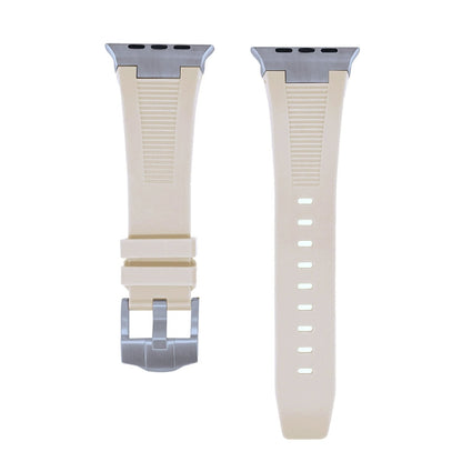 Rynx | For Apple Watch Series 8 45mm Loners Liquid Silicone Watch Band (Titanium Starlight)