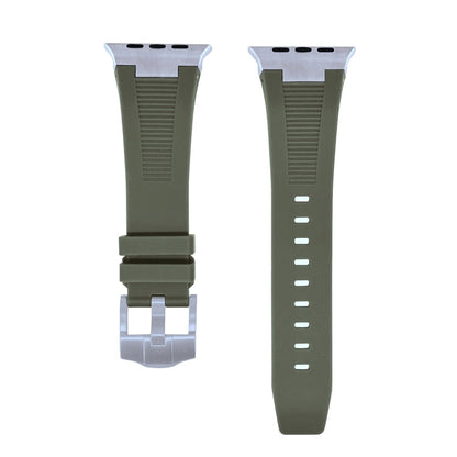 Rynx | For Apple Watch Series 4 44mm Loners Liquid Silicone Watch Strap (Titanium Green)