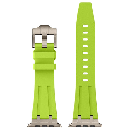 Rynx | For Apple Watch Series 6 44mm Stone Texture Liquid Silicone Strap (Titan Green)