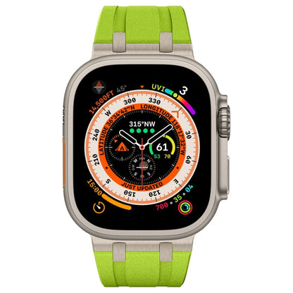 Rynx | For Apple Watch Series 6 44mm Stone Texture Liquid Silicone Strap (Titan Green)