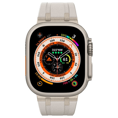 Rynx | For Apple Watch Series 4 44mm Stone Grain Liquid Silicone Watch Band (Titanium Starlight)