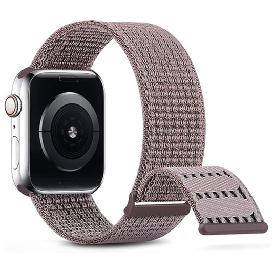 Rynx | For Apple Watch Series 9 41mm Dual Hook and Loop Nylon Watch Band (Rough Purple)