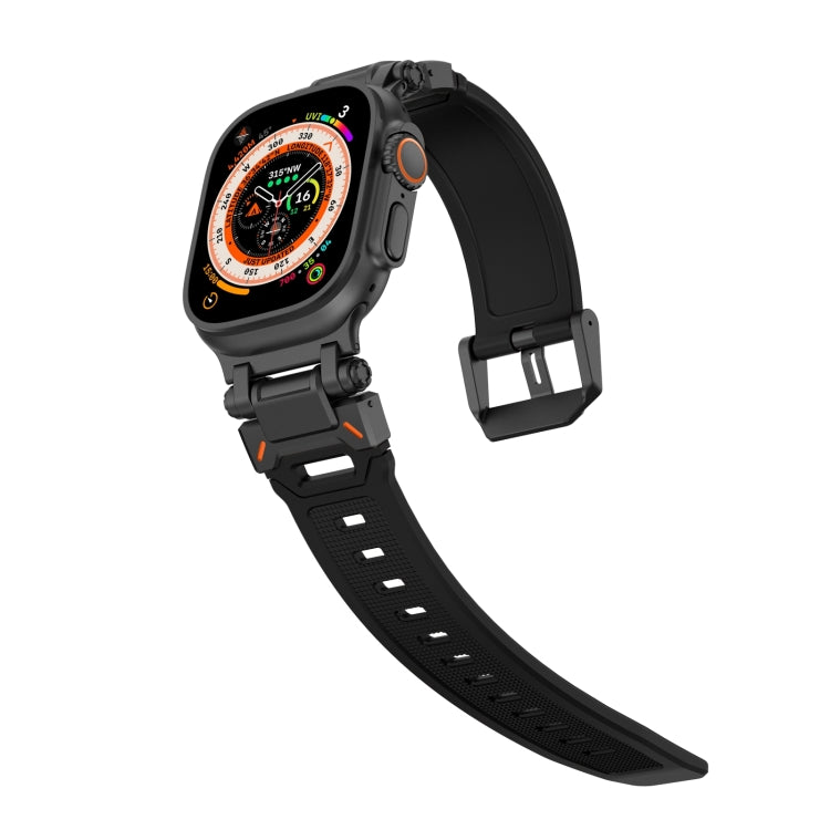 Rynx | For Apple Watch Series 9 45mm Explorer TPU Watch Strap (Black Black)