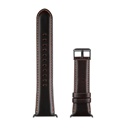 Rynx | For Apple Watch Series 9 45mm DUX DUCIS Business Genuine Leather Watch Strap (Coffee)