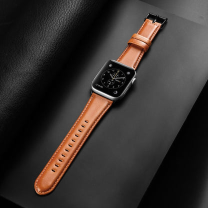 Rynx | For Apple Watch Series 4 44mm DUX DUCIS Business Genuine Leather Strap (Khaki)