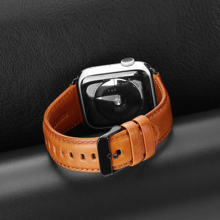 Rynx | For Apple Watch Series 4 44mm DUX DUCIS Business Genuine Leather Strap (Khaki)