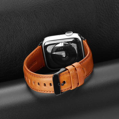 Rynx | For Apple Watch Series 4 44mm DUX DUCIS Business Genuine Leather Strap (Khaki)
