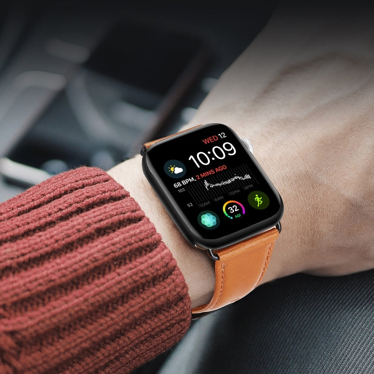 Rynx | For Apple Watch Series 4 44mm DUX DUCIS Business Genuine Leather Strap (Khaki)