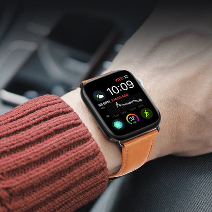 Rynx | For Apple Watch Series 4 44mm DUX DUCIS Business Genuine Leather Strap (Khaki)