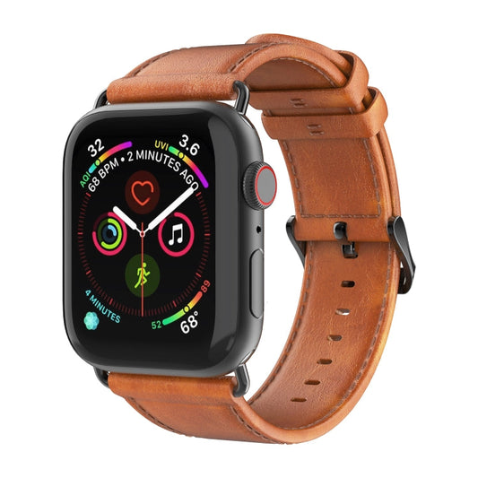 Rynx | For Apple Watch Series 4 44mm DUX DUCIS Business Genuine Leather Strap (Khaki)