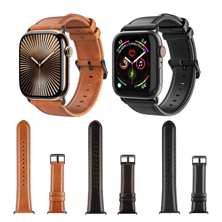 Rynx | For Apple Watch Series 4 44mm DUX DUCIS Business Genuine Leather Strap (Khaki)