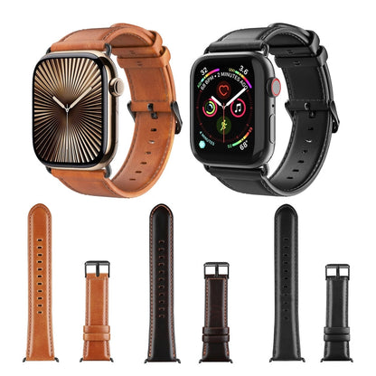 Rynx | For Apple Watch Series 4 44mm DUX DUCIS Business Genuine Leather Strap (Khaki)