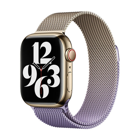 Rynx | For Apple Watch Series 9 45mm Milan Gradient Loop Magnetic Buckle Bracelet (Gold Lavender)