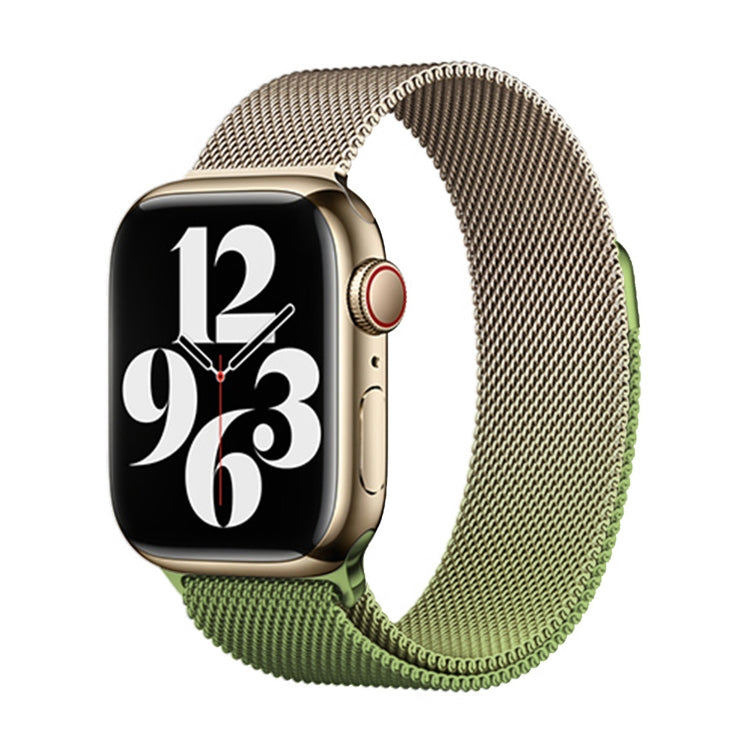 Rynx | For Apple Watch Series 9 45mm Milan Gradient Loop Magnetic Buckle Watch Band (Gold Green)