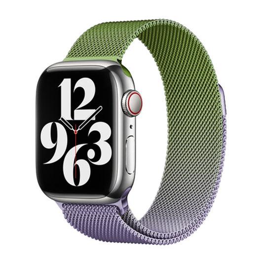 Rynx | For Apple Watch Series 9 41mm Milan Gradient Loop Magnetic Closure Watch Strap (Purple Green)