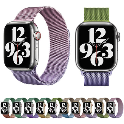 Rynx | For Apple Watch Series 5 40mm Milan Gradient Loop Magnetic Closure Watch Band (Gold Purple)